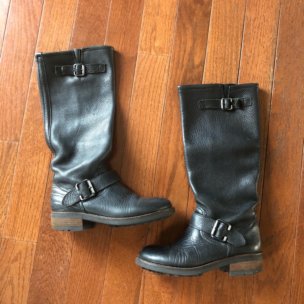 Black Leather Waterproof Leather Boots